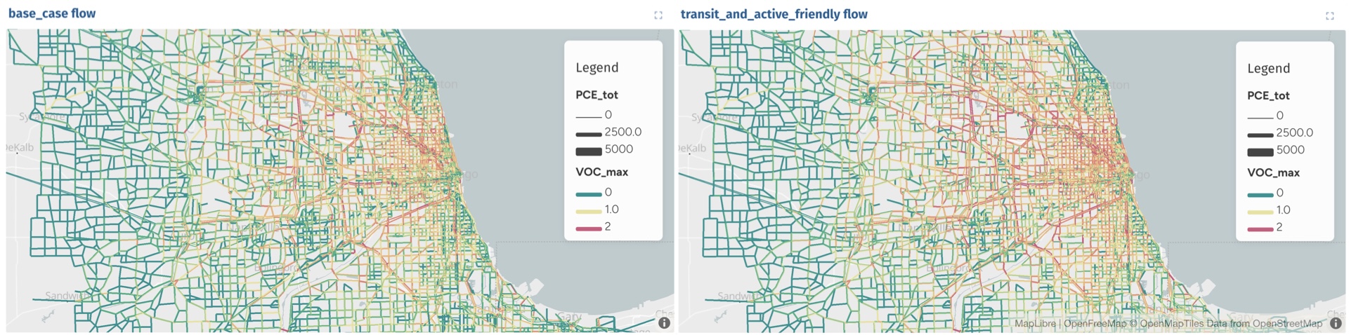 Screenshot: dashboard truncation warning shown when too many scenarios are present